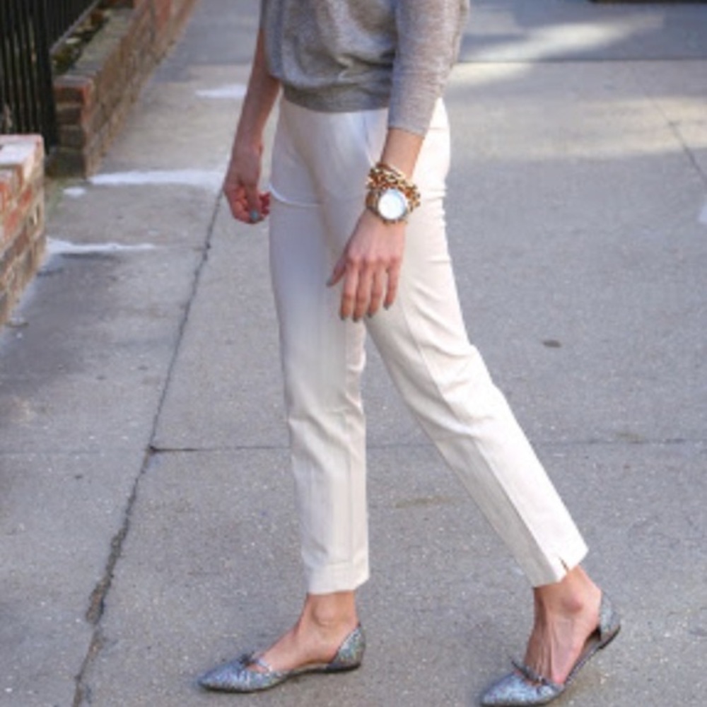 JCREW Martie Pants in Ivory